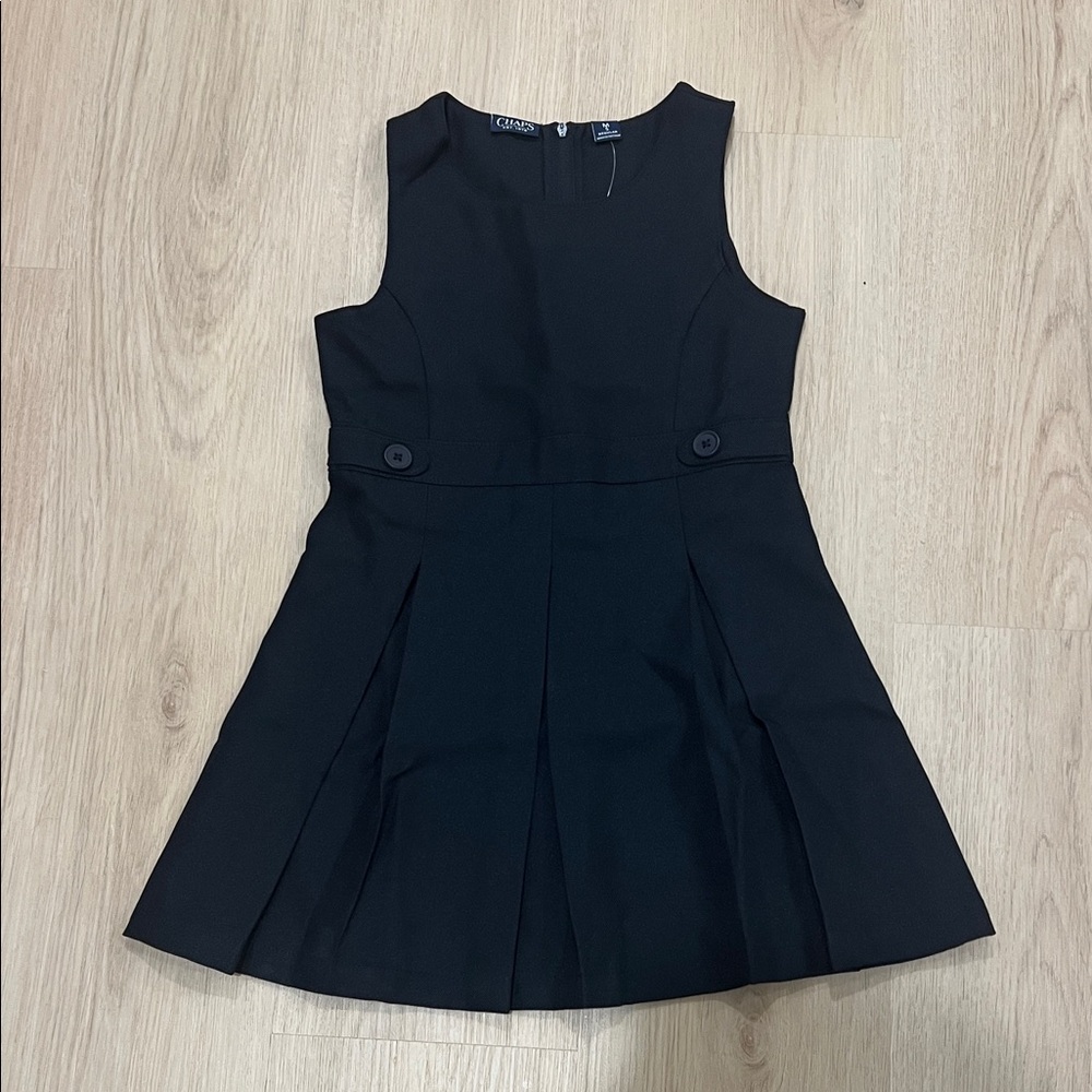 NWT Chaps Medium 5 Navy Sleeveless Kids Dress